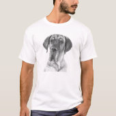 Zwart-wit, groot gesteente portret t-shirt (Voorkant)