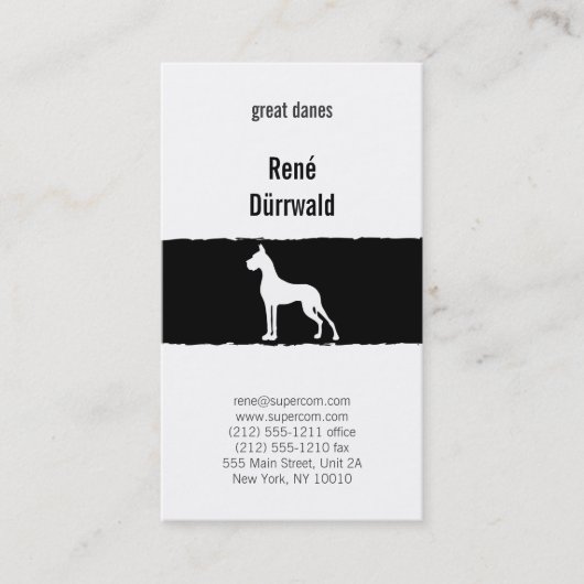 Zwart-wit, groot gesteente visitekaartje (Voorkant)