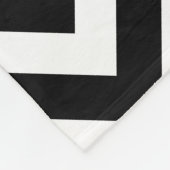 Zwart-wit Groot Grootte Horizontale Chevron Fleece Deken (Hoek)