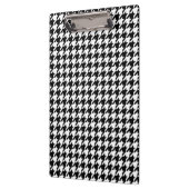 Zwart-wit, groot houndstoothpatroon klembord (Links)