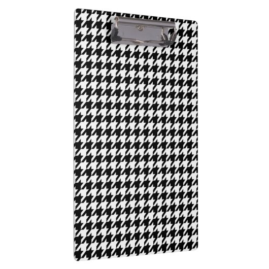 Zwart-wit, groot houndstoothpatroon klembord (Rechts)
