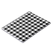 Zwart-wit, groot houndstoothpatroon notitieboek (Linkerzijde)