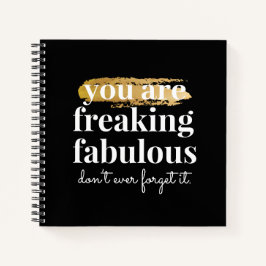 Zwart-wit, groot vriendenknopend, modern notitieboek