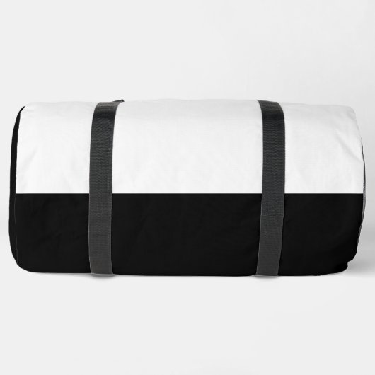 Zwart & Wit Grote Duffel Tas Gedrukte Duffel Tasse (Onderkant)