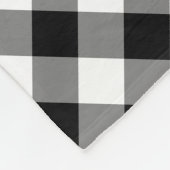 Zwart-wit Grote Grootte Diagonal Gingham Checks Fleece Deken (Hoek)