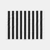 Zwart-wit Grote Grootte Horizontale Strepen Fleece Deken (Voorkant (Horizontaal))