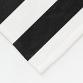 Zwart-wit Grote Grootte Horizontale Strepen Fleece Deken (Hoek)