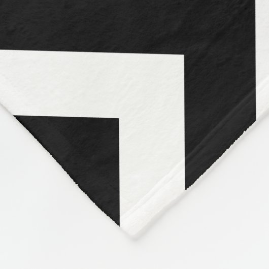 Zwart-wit Grote Grootte Verticale Chevron Fleece Deken (Hoek)