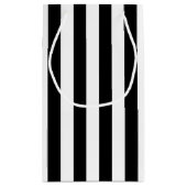 Zwart-wit Grote Grootte Verticale Strepen Klein Cadeauzakje (Achterkant)