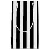 Zwart-wit Grote Grootte Verticale Strepen Klein Cadeauzakje (Voorkant)