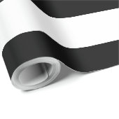 Zwart-wit grote streep | cadeaupapier (Rol Hoek)