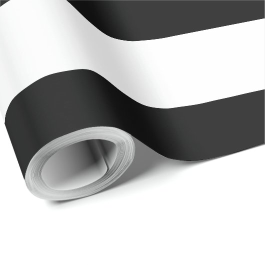 Zwart-wit grote streep |  cadeaupapier (Rol Hoek)