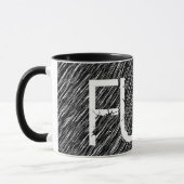 Zwart-wit Grunge Brandstof Mok (Links)