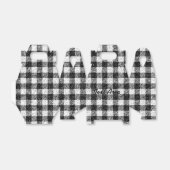 Zwart & Wit Grunge Plaid Checker Party Favor Box Bedankdoosjes (Uitgevouwen)