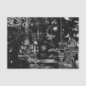 Zwart-wit grunge Tissue Paper Tissuepapier (Voorkant)