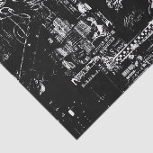 Zwart-wit grunge Tissue Paper Tissuepapier (Detail)