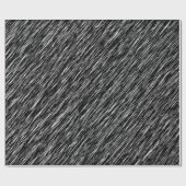 Zwart-wit grungepatroon cadeaupapier (Vlak)