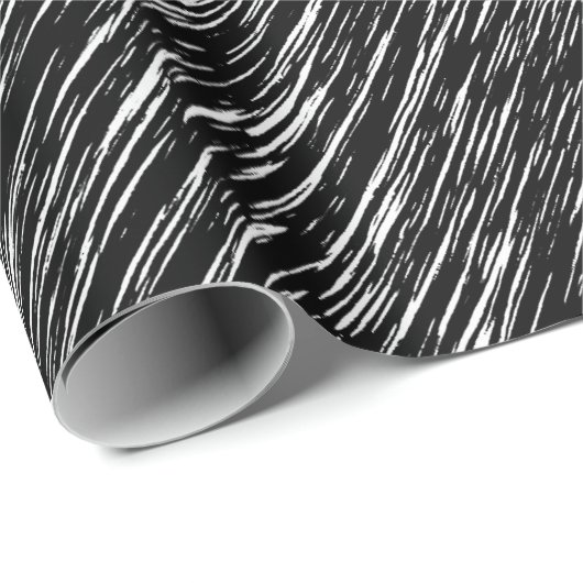 Zwart-wit grungepatroon cadeaupapier (Rol Hoek)