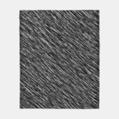 Zwart-wit grungepatroon fleece deken (Voorkant)