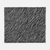 Zwart-wit grungepatroon fleece deken (Voorkant (Horizontaal))