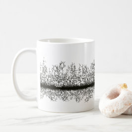 Zwart-wit grungepatroon koffiemok