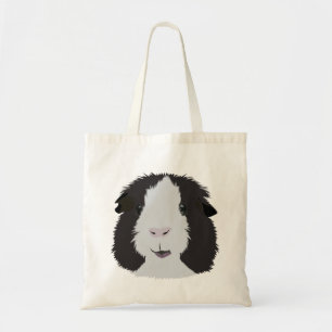 Zwart-wit Guinee PIg Tote Bag