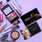 Zwart-wit haar make-up Visitekaartje