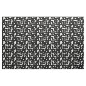 Zwart-wit haarstylist patroon stof (Fat Quarter)