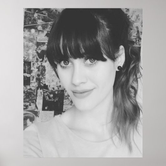 Zwart-wit HalfAngel66 Poster (Voorkant)