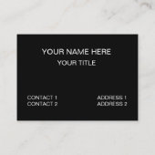 Zwart-wit halfcirkel geometrisch patroon visitekaartje (Achterkant)