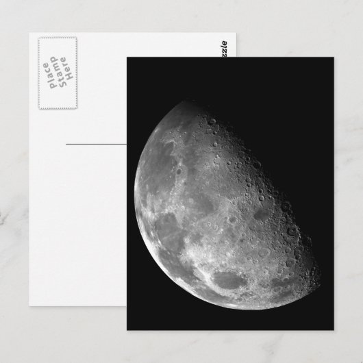 Zwart-wit halfmaan Afbeelding Briefkaart (Voorkant / Achterkant)