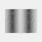 Zwart-wit halftoon dekbed fleece deken (Voorkant (Horizontaal))