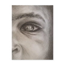 Zwart-wit halfvlak portret, dramatisch elegant