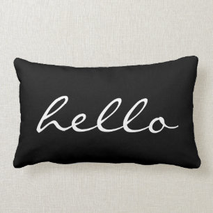 Zwart-wit Hallo Kussen