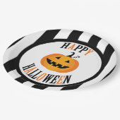 Zwart-wit Halloween 9" papier bord (Gekanteld)