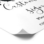 Zwart-wit Halloween aangepaste teken tabel Teken Poster (Hoek)