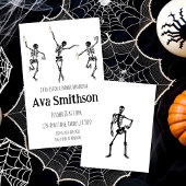 Zwart-wit Halloween Baby shower Invitation Kaart