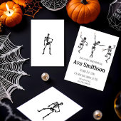 Zwart-wit Halloween Baby shower Invitation Kaart