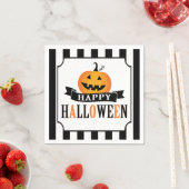 Zwart-wit Halloween cocktail servet (Insitu)