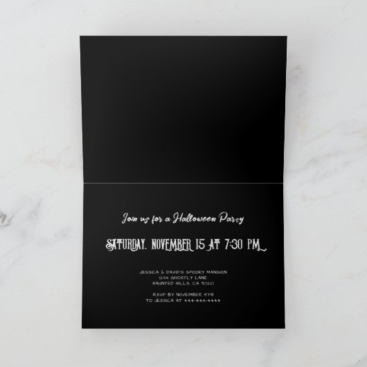  zwart-wit Halloween feest (Binnen)