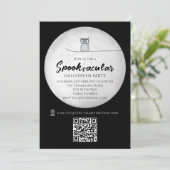 Zwart-wit Halloween feest spooktacular Kaart (Staand voorkant)