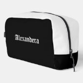 Zwart-wit Halloween Gepersonaliseerd Toilettasje (Rechterhoek)