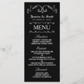 Zwart-wit Halloween Gothic Custom Menu (Voorkant)