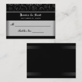 Zwart Wit Halloween Gothic Wedding Zitplaatsen Kaa Plaatskaartje (Voorkant / Achterkant)