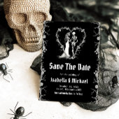 Zwart-wit Halloween gotische Save The Date Kaart