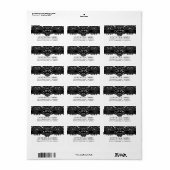Zwart Wit Halloween Kant Bruiloft LIEFDE Adres Etiket (Full Sheet)