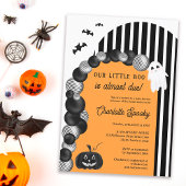 Zwart wit Halloween klein boe baby shower Kaart