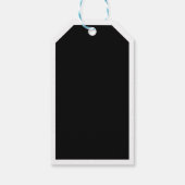 Zwart-wit Halloween laboratoriumgif label Cadeaulabel (Achterkant)