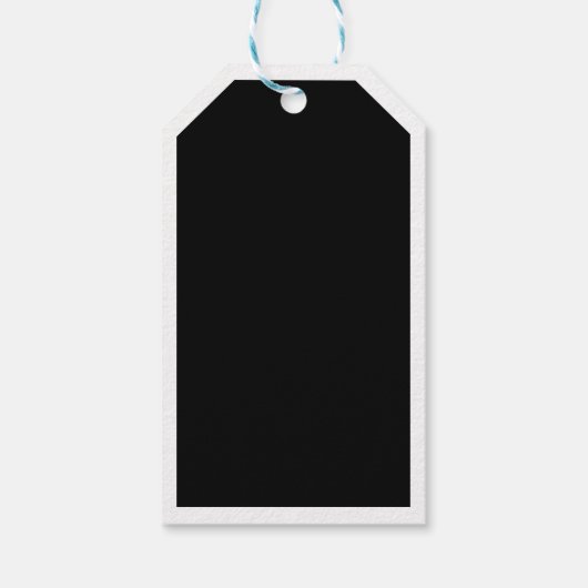 Zwart-wit Halloween laboratoriumgif label Cadeaulabel (Achterkant)