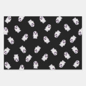 Zwart-wit Halloween-patronen Inpakpapier Vel (Voorkant)